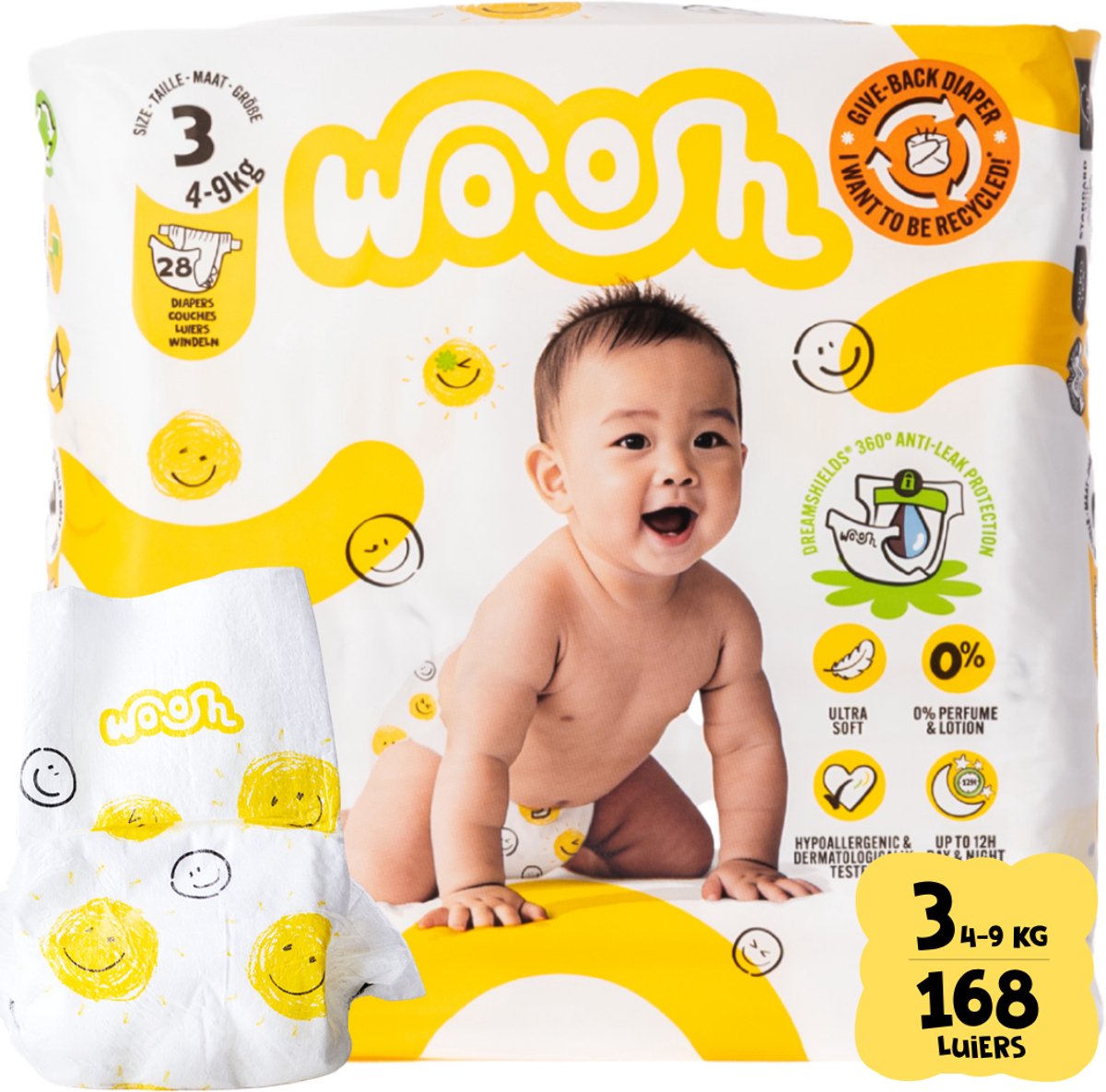 Woosh luiers maat 3 | 168 stuks