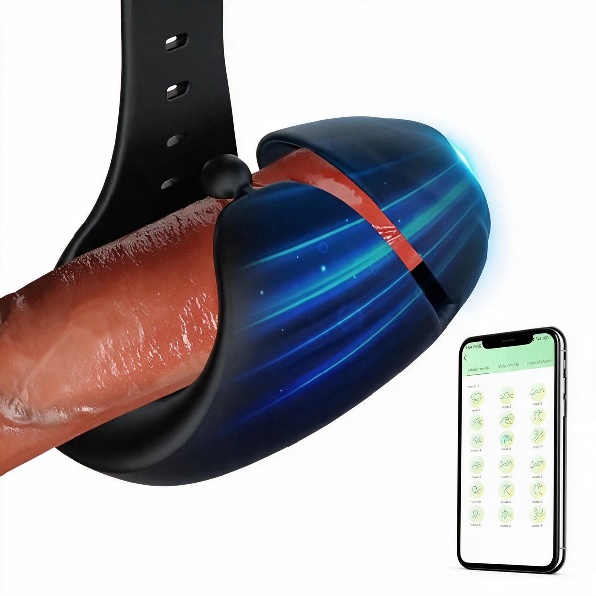 Penis Dop Masturbator - App Bestuurbaar - Mannen Vibrator