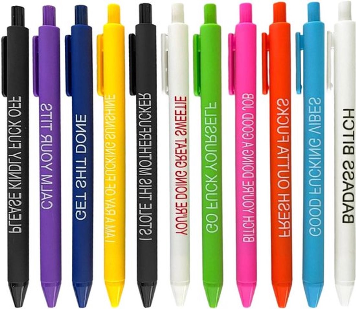 Interessante balpennen in creatief design - Set van 11 stuks, 0,5 mm punt, intrekbare balpennen voor kantoor, thuis en school - Schrijfwaren accessoires - Meerkleurig.
