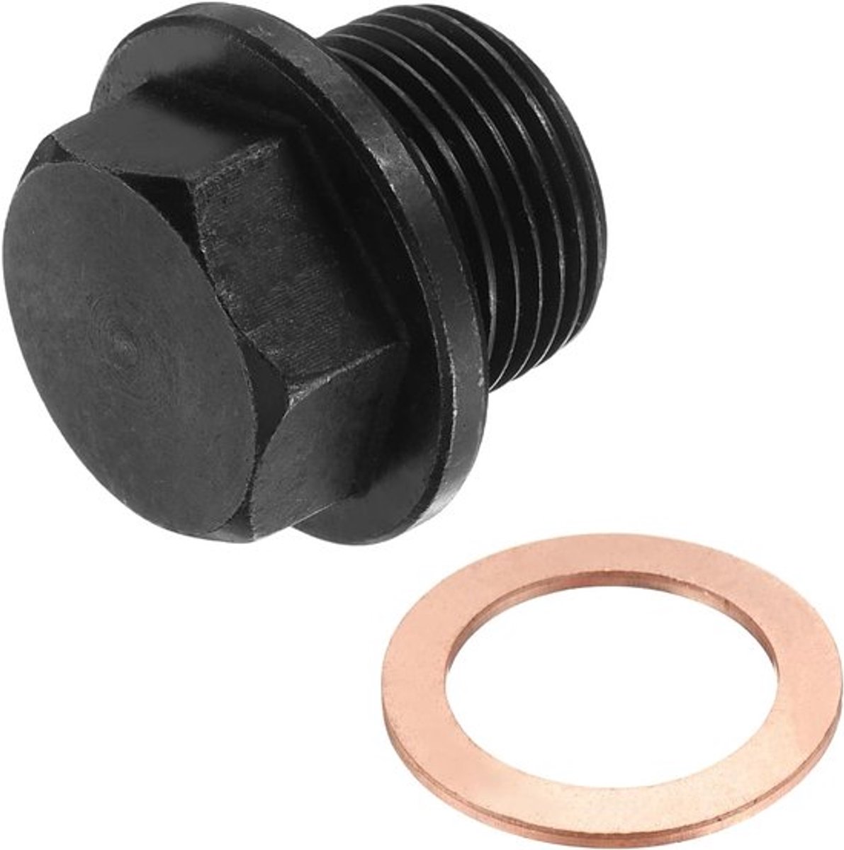 Metrische Pijp Plug Fittings met Hex Head Socket, Buitendraad Pijp Cap Adapter en Koperen Wasmachine voor Afdichten van Olie, Gas en Water