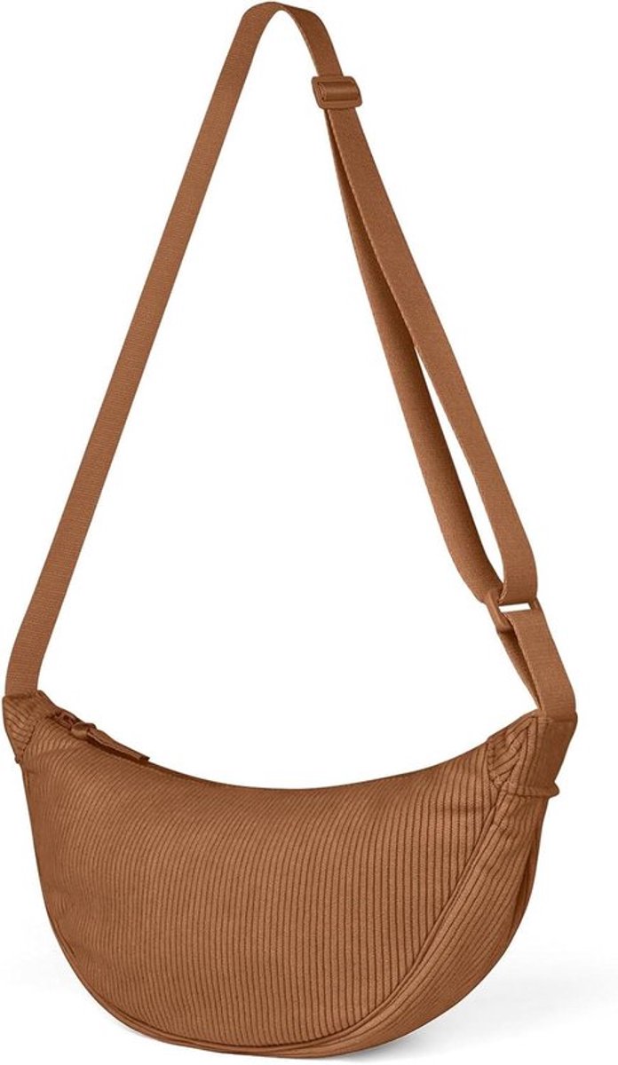 Nylon schoudertas voor vrouwen | Crossbody tas met verstelbare riem | Casual messenger tas | Effen kleur borsttas voor dagelijks gebruik | Bruine hobo.