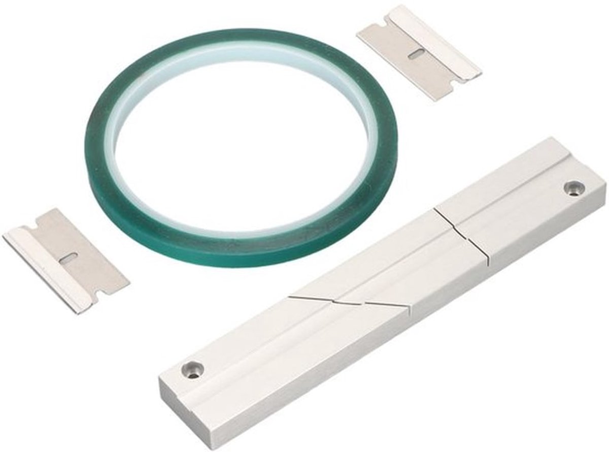 Tape-splitsingskit - Tape-reparatiepakket - Snijbladen - Verstelbare lengte - Volledige spoorverbindingsplaat - Geschikt voor 1/4 10 inch tape - Tape-reparatieset