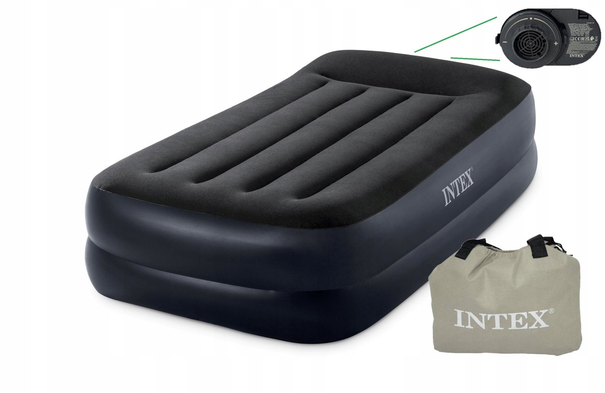 Intex Luchtbed met ingebouwde Pomp - 99x191x42 cm
