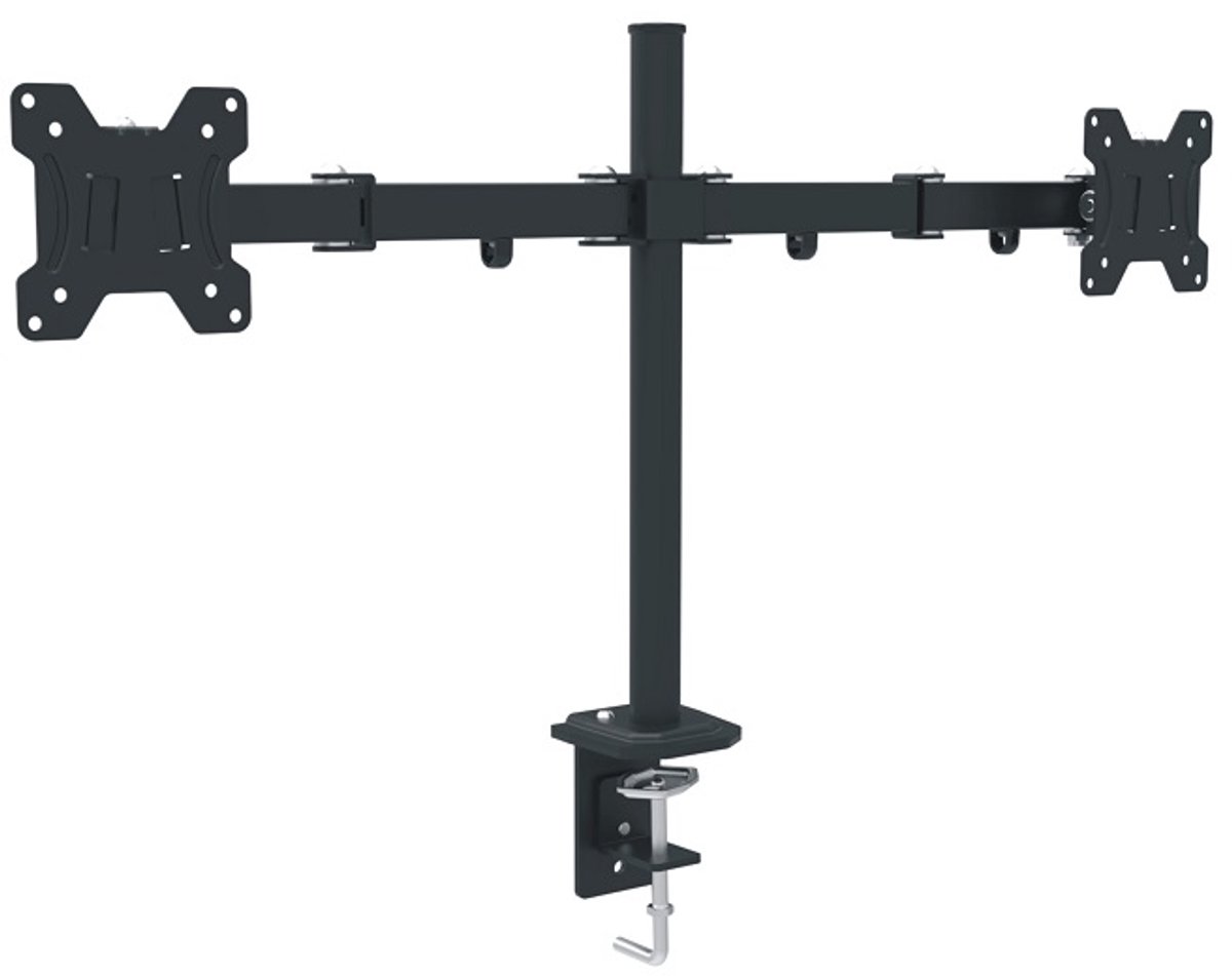 Dubbele TV Monitor Bureauhouder 13"-27" VESA 100x100