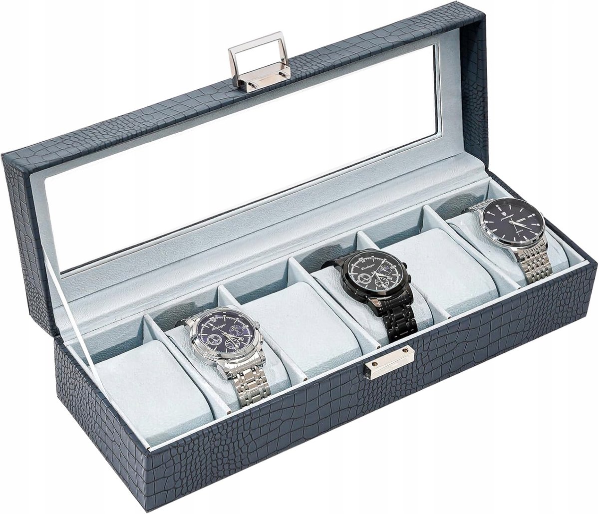 Luxe Horloge Organizer voor 6 Horloges - Stijlvol en Beschermend