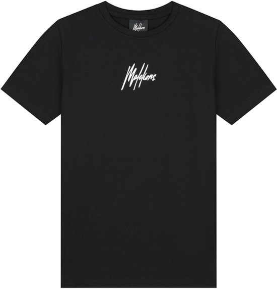 Zwarte Malelions t-shirt met wit logo op de borst.