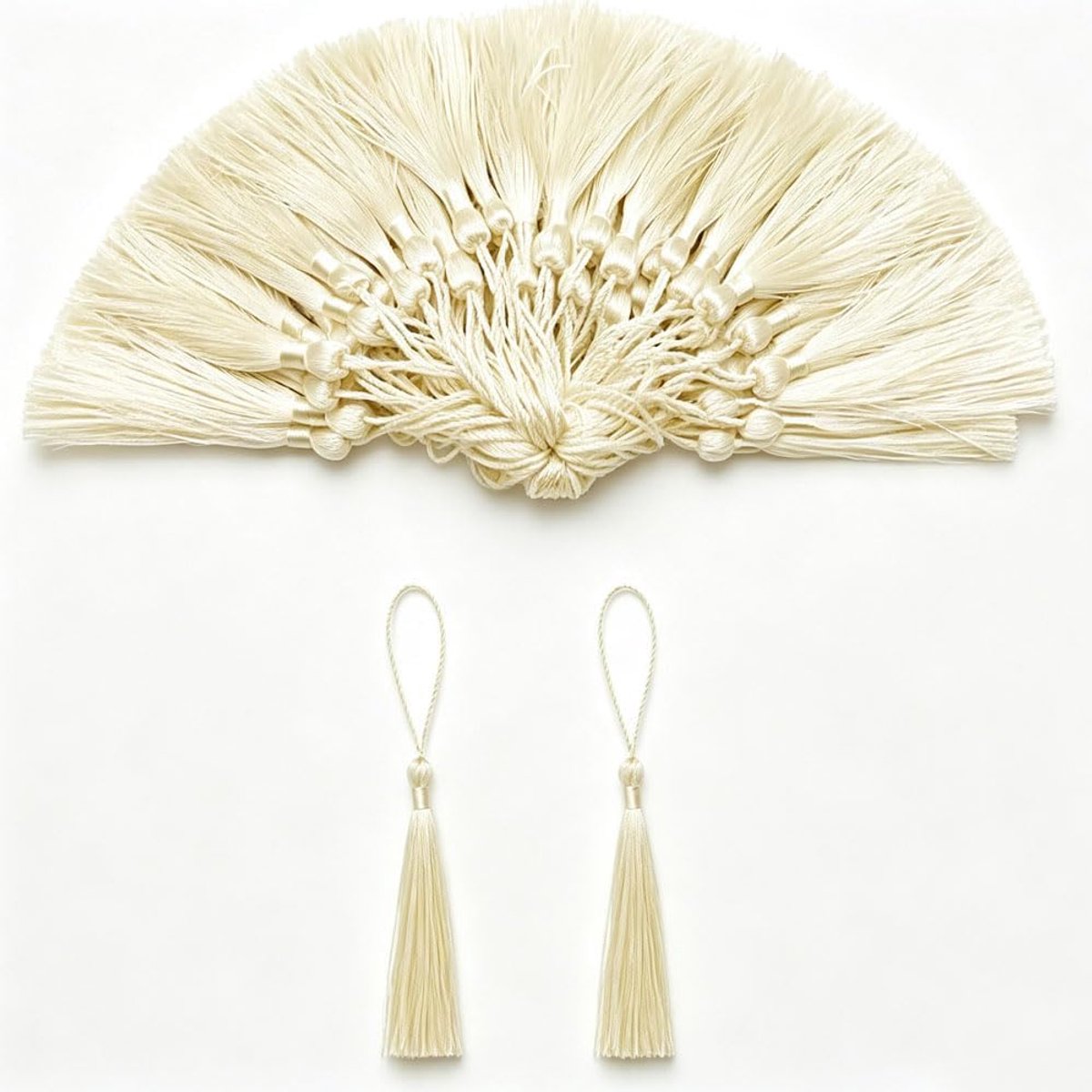 100 pompons voor bladwijzers, kleurrijke hangers, mini-kwastjes voor armbanden, sieraden maken, handwerk, bladwijzers, maken van