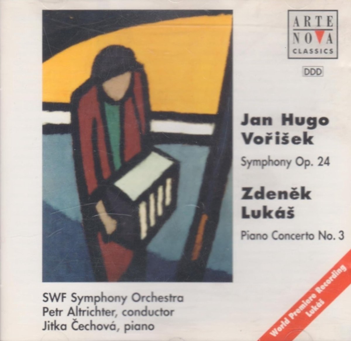 1-CD VORISEK: SYMPHONY OP. 24 / ZDENEK LUKAS: PIANO CONCERTO NO. 3 - SWF SYMPHONY ORCHESTRA / PETR ALTRICHTER / JITKA CECHOVA