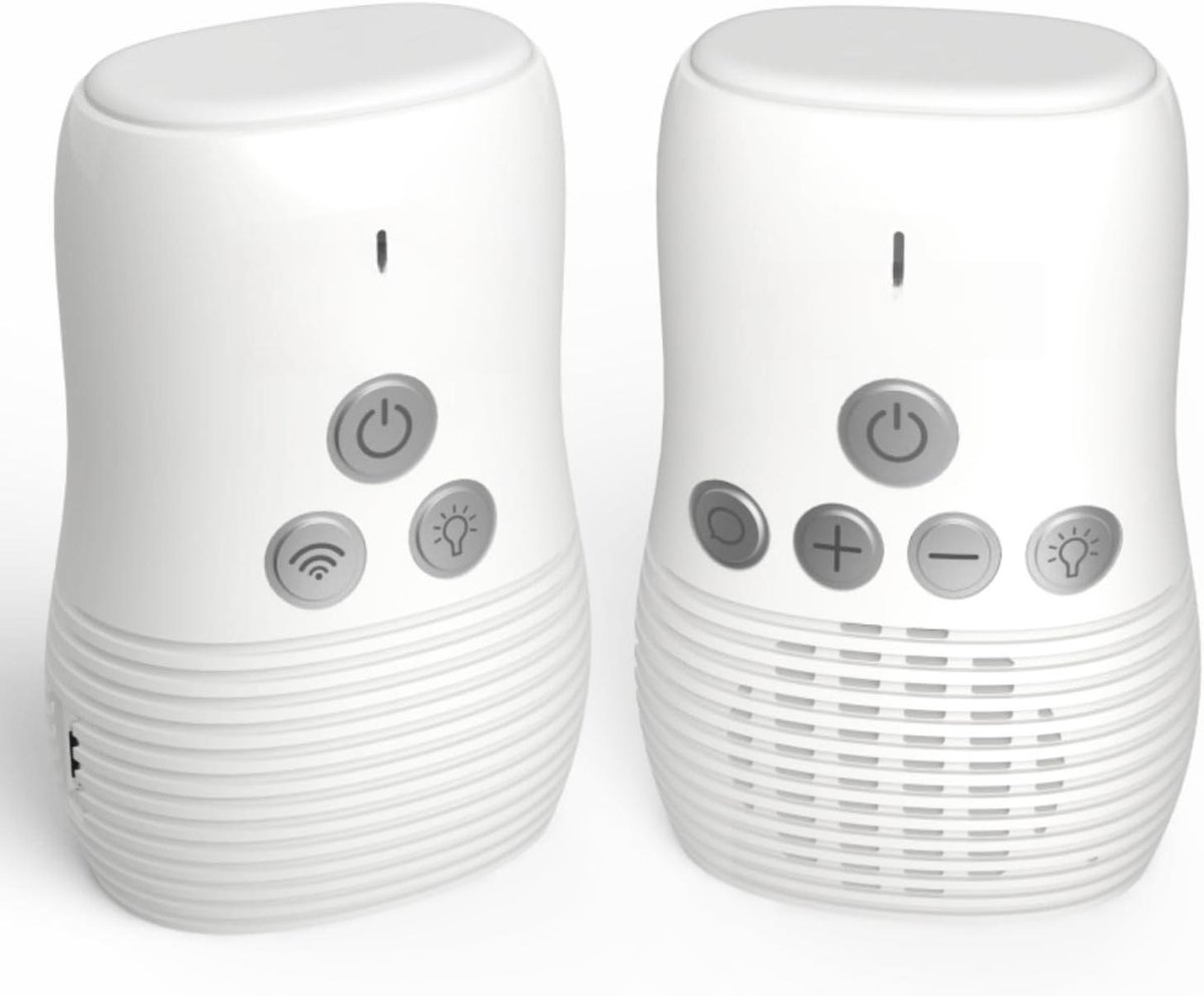 Audio Babyfoon - Baby Monitor - Baby Bewaken - Tweerichtingscommunicatie - 280 Meter Bereik - Wit