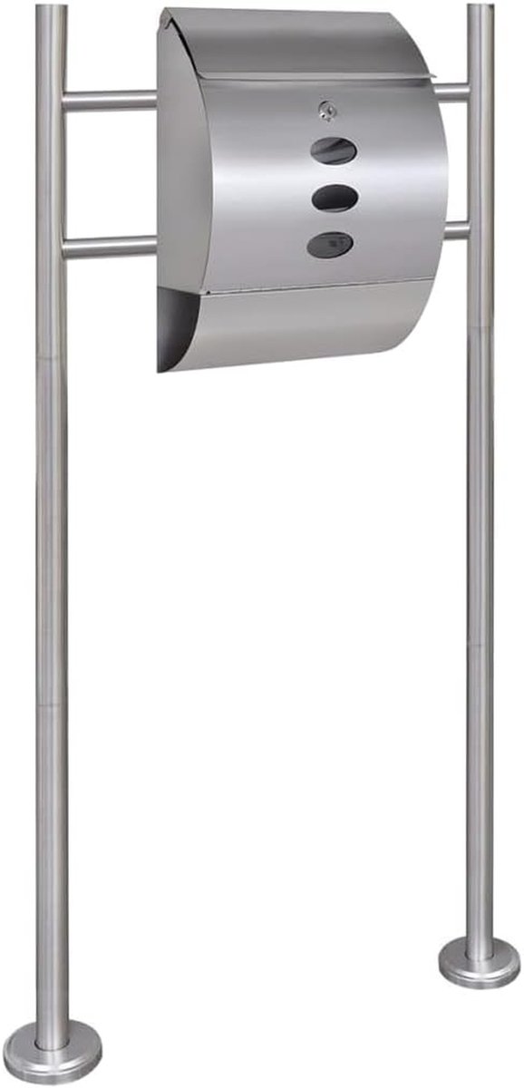 Brievenbus op Standaard - Postbus Bus - Post Ontvangen - Inclusief Krantenrol - 30 x 12 x 40 cm