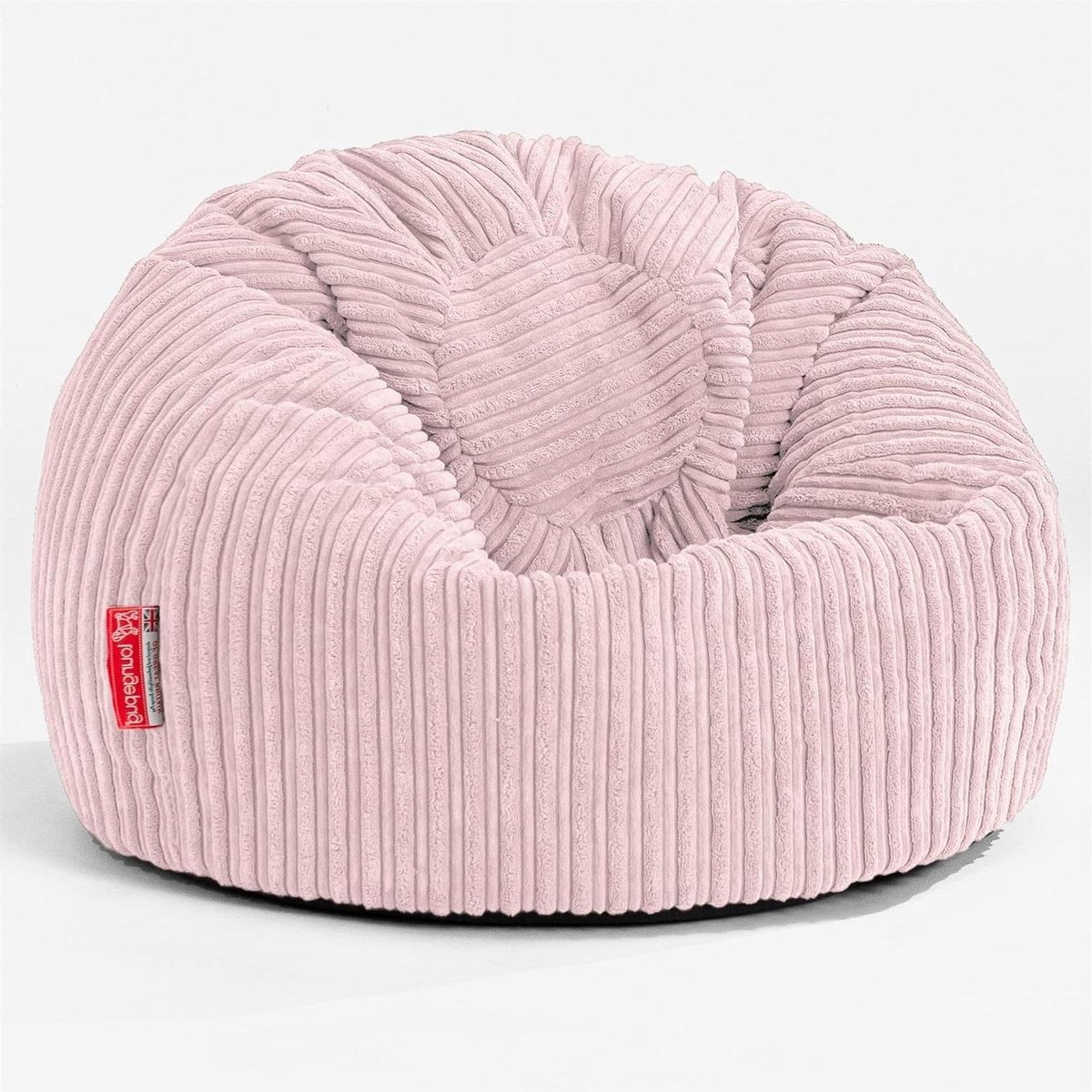 Kinder Zitzak - Stoel Poef - Ontspannen Zitten - Kindveilige Rits - 60 x 60 x 55 cm - Blush Roze