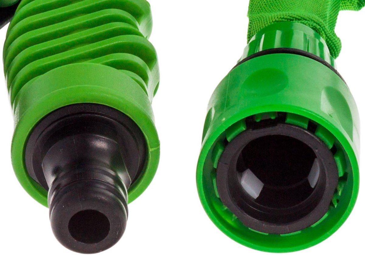 Tuinslang Set - Flexibele slang - Water geven - Inclusief sproeier - 45 Meter - Groen – foto 4