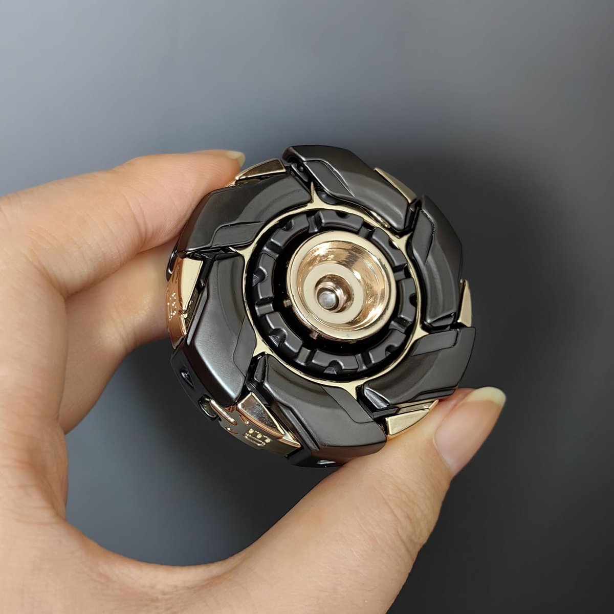 EDC Fidget Sliders Open Armor tol, fidget-speelgoed, stressvermindering voor volwassenen, magnetisch metaal (goudgrijs)
