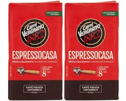 Caffe Vergnano 1882 Espressocasa - Multipack - Gemalen Koffie - 500g (2x250g)