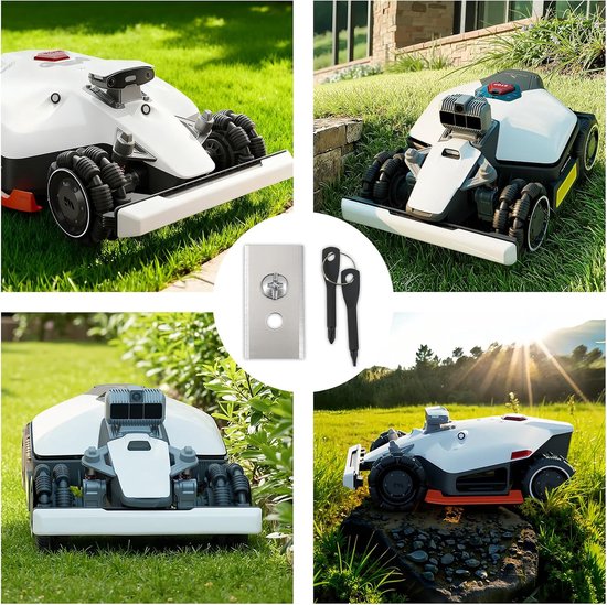 Mes voor Mammotion LUBA 2 robotmaaier, reservemesjes voor Mammotion YUKA, LUBA Mini en YUKA Mini, reservemessen met 24 schroeven grasmaaier, 2-gaats precisiemessen met 2 schroevendraaiers, 24 stuks — afbeelding 2