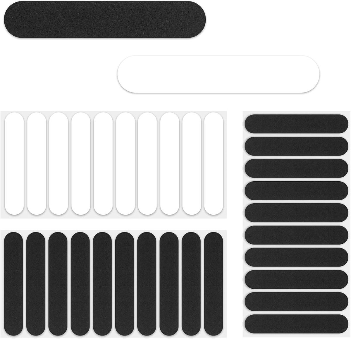 30 stuks Hoed Size Reducer Insert, Hoed Size Tape Hoeden Inserts om Fit Kleinere Zelfklevende Resizer Foam Tape voor Hoeden Cap voor Mannen Vrouwen Caps Zwart en Wit