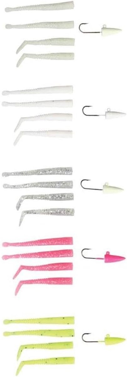 Mini Zandspiering Kunstaas Set - Zacht Kunstaas Vissers Set - Roofvissen Vangen - Realistische Zwemactie - 25 Stuks - Assortiment