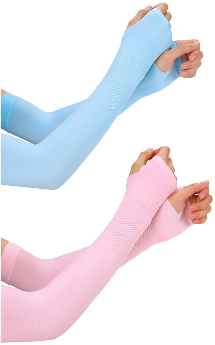 Verkoelende armmouwen voor mannen en vrouwen - UV-bescherming - ademend en compressie - ideaal voor outdoor sport - SnelShoppen