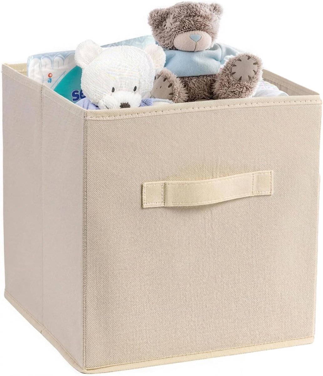 33x33x33 cm Opbergdozen, vouwbare stoffen opbergdozen, organizerdoos met handgrepen, opbergkist voor slaapkamer, kledingopslag