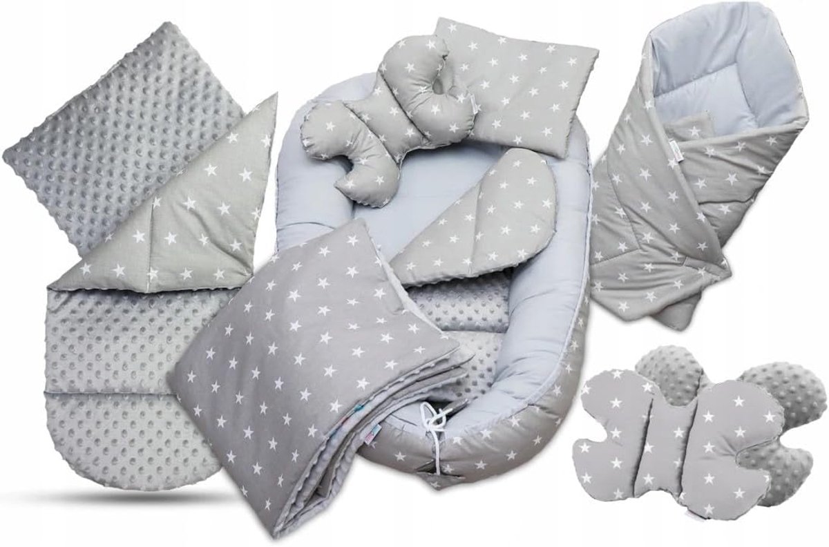 Baby nest 7-delige set - Sterren - Draagbaar nest - Veilig en comfortabel voor uw baby - SnelShoppen