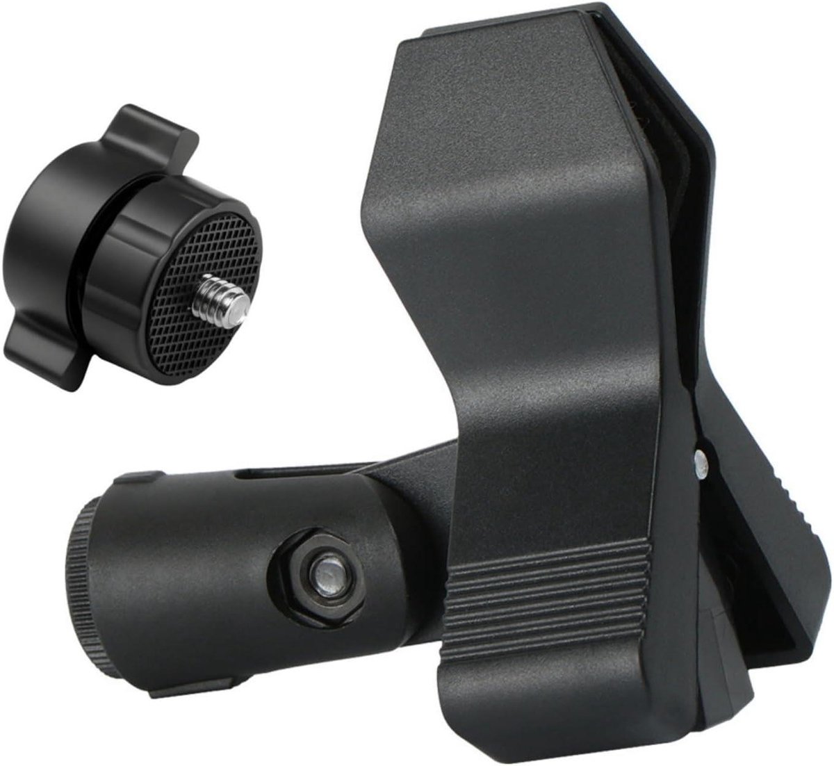 Microfoon Clip - Microfoonhouder Stand - Opnemen Geluid - Verstelbare Hoek - 17mm 1/4 5/8 - Zwart