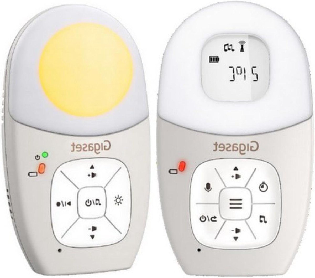 Audio Babyfoon - Communicatie Monitor - Baby Bewaken - Veilige DECT Technologie - 300m Bereik - Warm Grijs