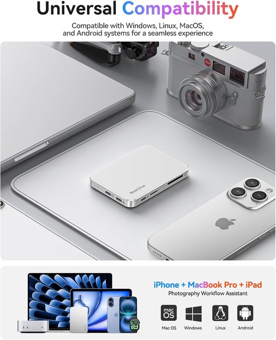Externe SSD - Snelle Opslag - Data Opslaan - Magnetisch Ontwerp - 1 TB - Zwart — afbeelding 4