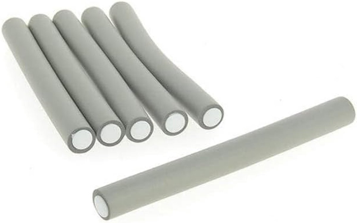 Krulspelden Set - Haarrollers Elastiek - Haar Stijlen - Gebogen Ontwerp - 12 Stuks - Roze Geel