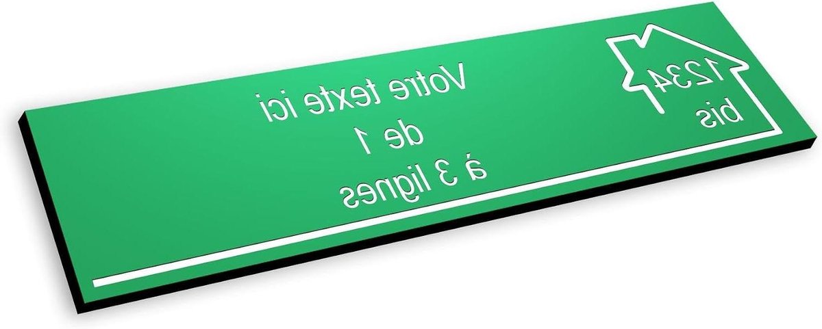 Brievenbus Poster - Naamplaatje Deur - Huis Identificatie - Zelfklevend Personaliseerbaar - 10 x 2.5 cm - Lichtgroen