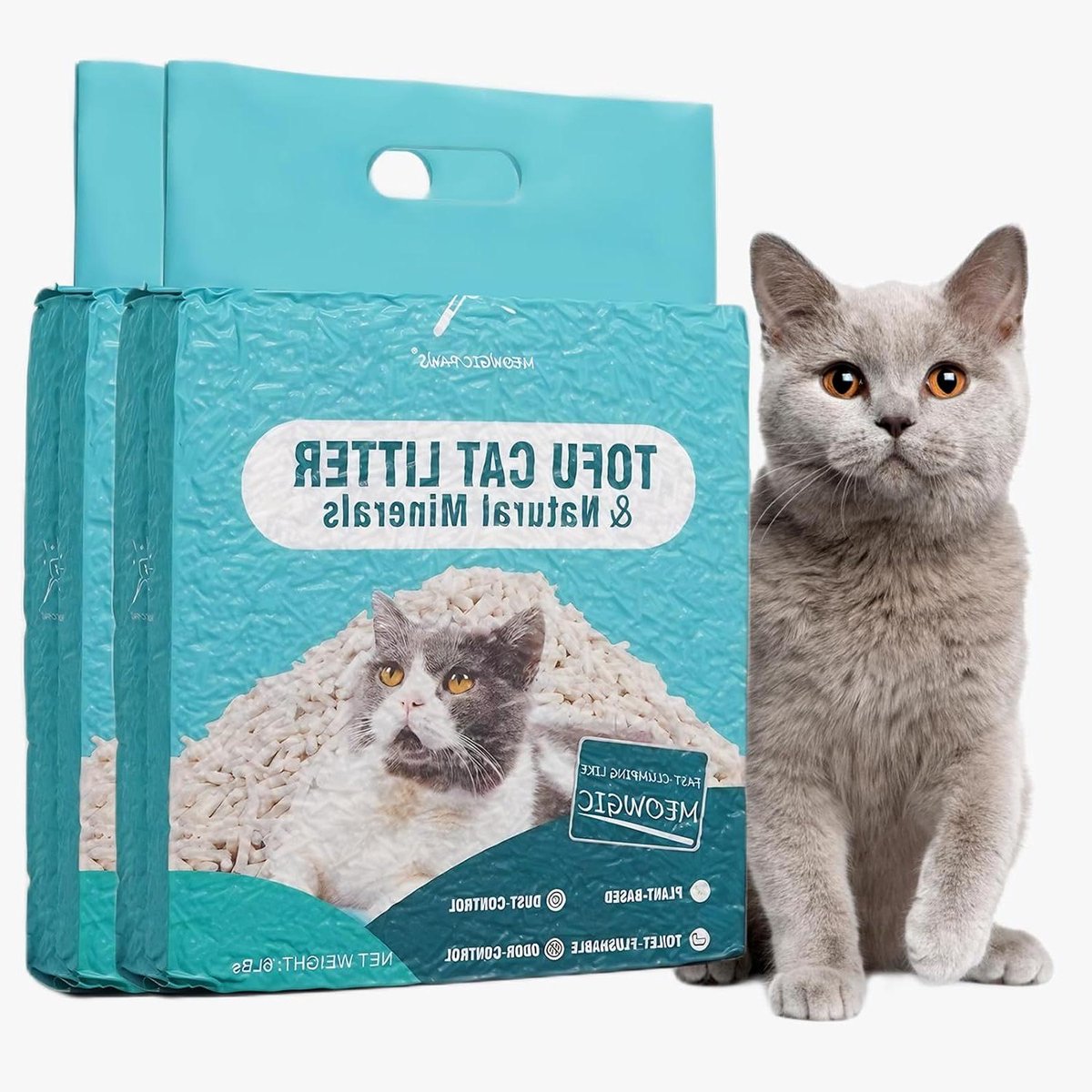 Kattenbakvulling - Klaverblad Vulling - Geurcontrole Huisdier - Stofvrij Absorberend - 5.44 kg - Natuurlijk