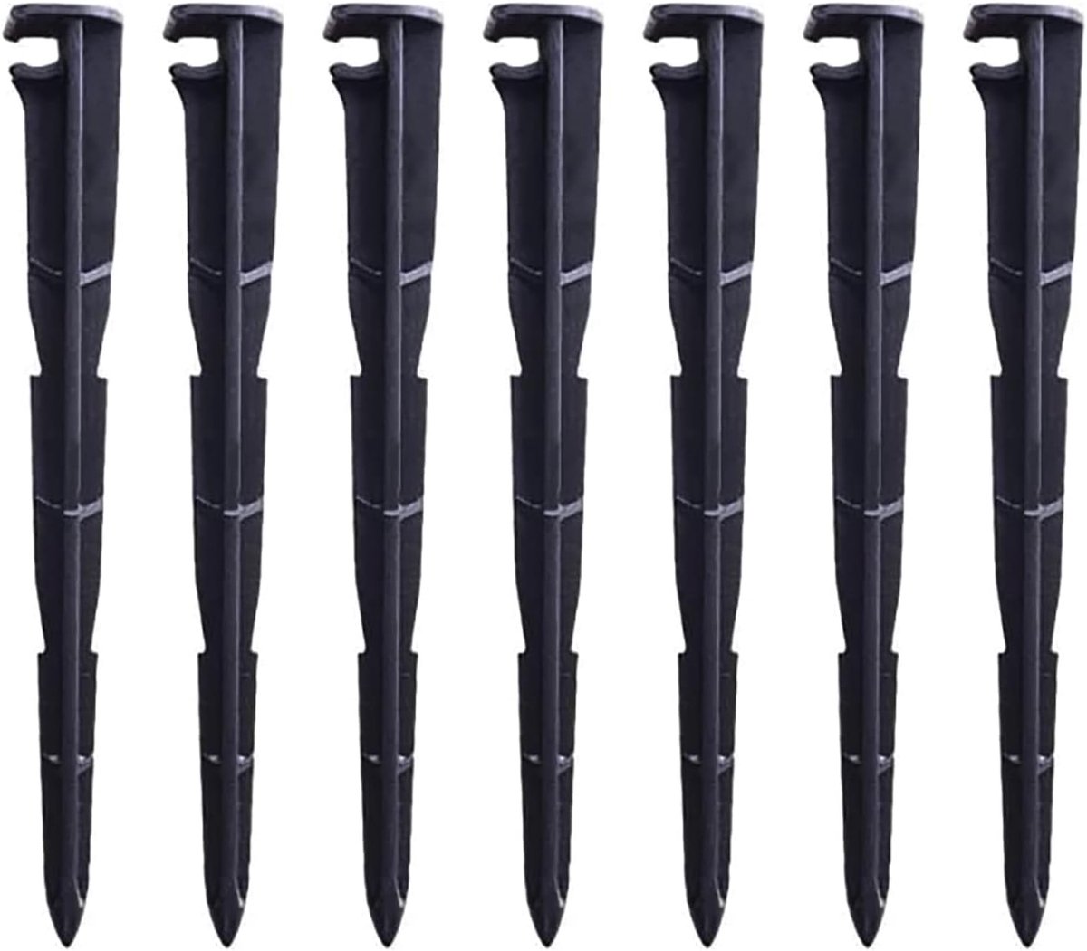 Tuinslang, 50 stuks, polypropyleen (PP), anker, bodem, grondpen, bevestigingsanker voor 1/4 inch OD-slangen, tuin, gazon, patio, zwart