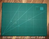Snijmat A4  proTOOLS (set van 2 stuks) - met raster (1 cm) en gradenboog (90/60/45/30°)