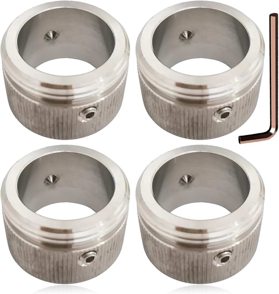 Verwarmingsventieladapter, 4 stuks thermostaatkopadapter met de strips, radiatorthermostaat, verwarmingsthermostaat, adapter, radiatorventiel, RA-adapter op M30 x 1,5 met