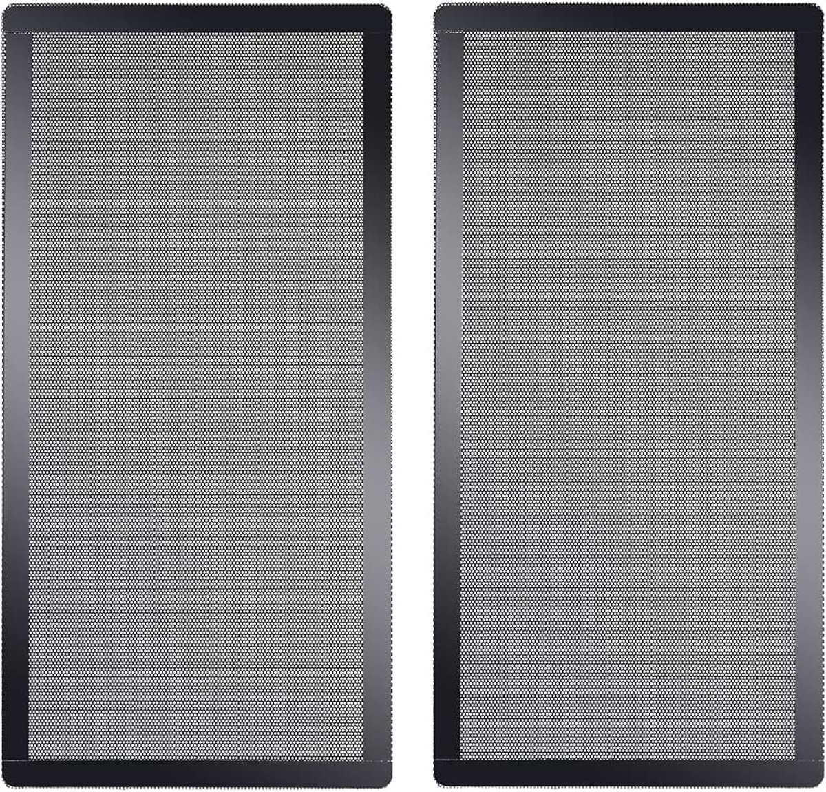 280 mm x 140 mm computer behuizing ventilator stoffilter pc mesh filter cover grills met magnetisch frame, zwarte kleur (2 stuks)