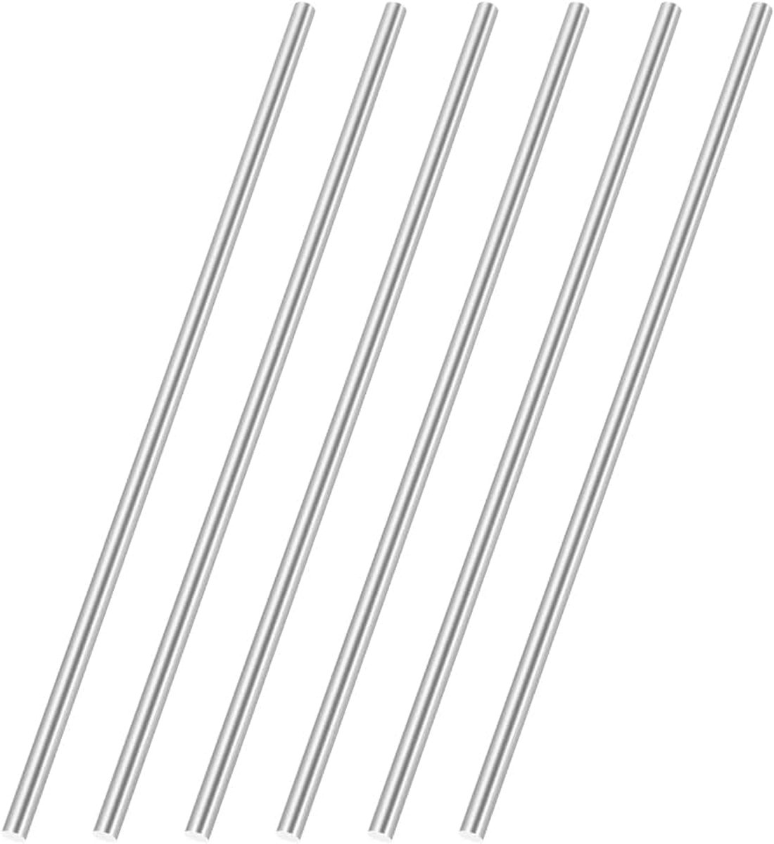 6 stuks 100 mm lange rondstaal, 3,9 mm diameter, HSS-stalen stangen, massief metaal, ronde metalen stang voor knutselen, huis, tuin, modelbouw, machinebouw, industriële werkplaats