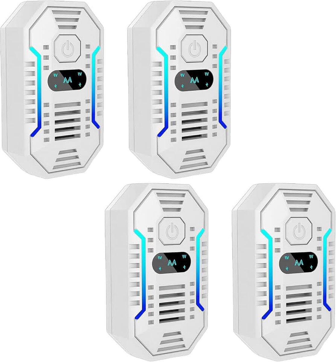 Ongediertebestrijder, 4 stuks, elektrische muggenbescherming, stopcontact, uv-insectenverdelger, muizenverjager, binnenruimtes, muizenverjager voor het verdrijven van muizen