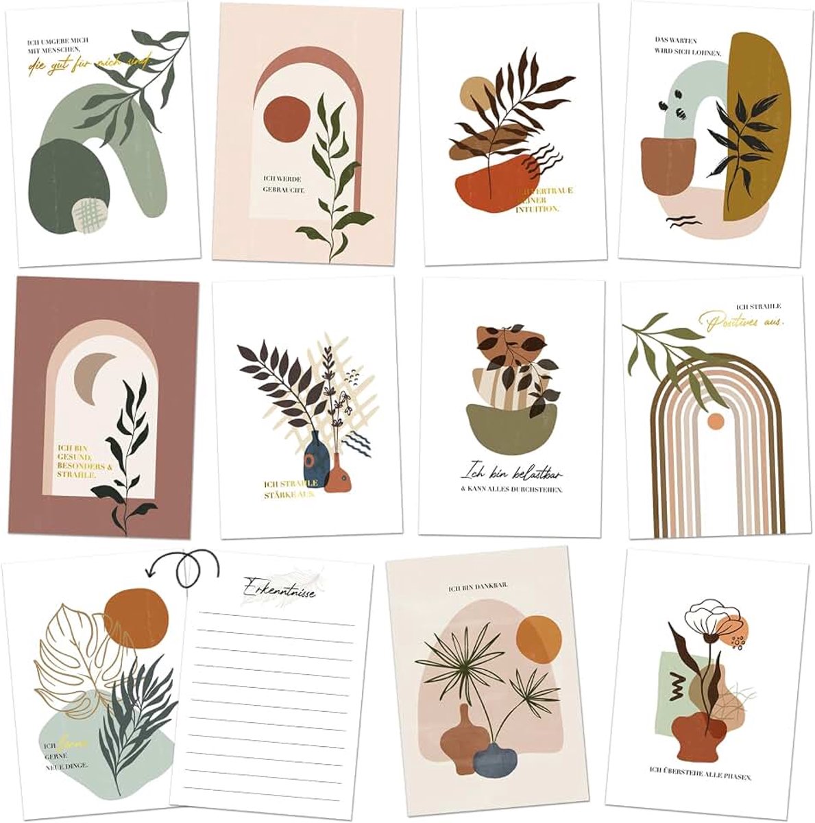 Affirmatiekaarten voor volwassenen, set van 32 goudfolie, motivatiekaarten, stress beheersen met zelfliefdeskaarten, mindfulness, zelfliefde, moederkaarten, cadeau-idee