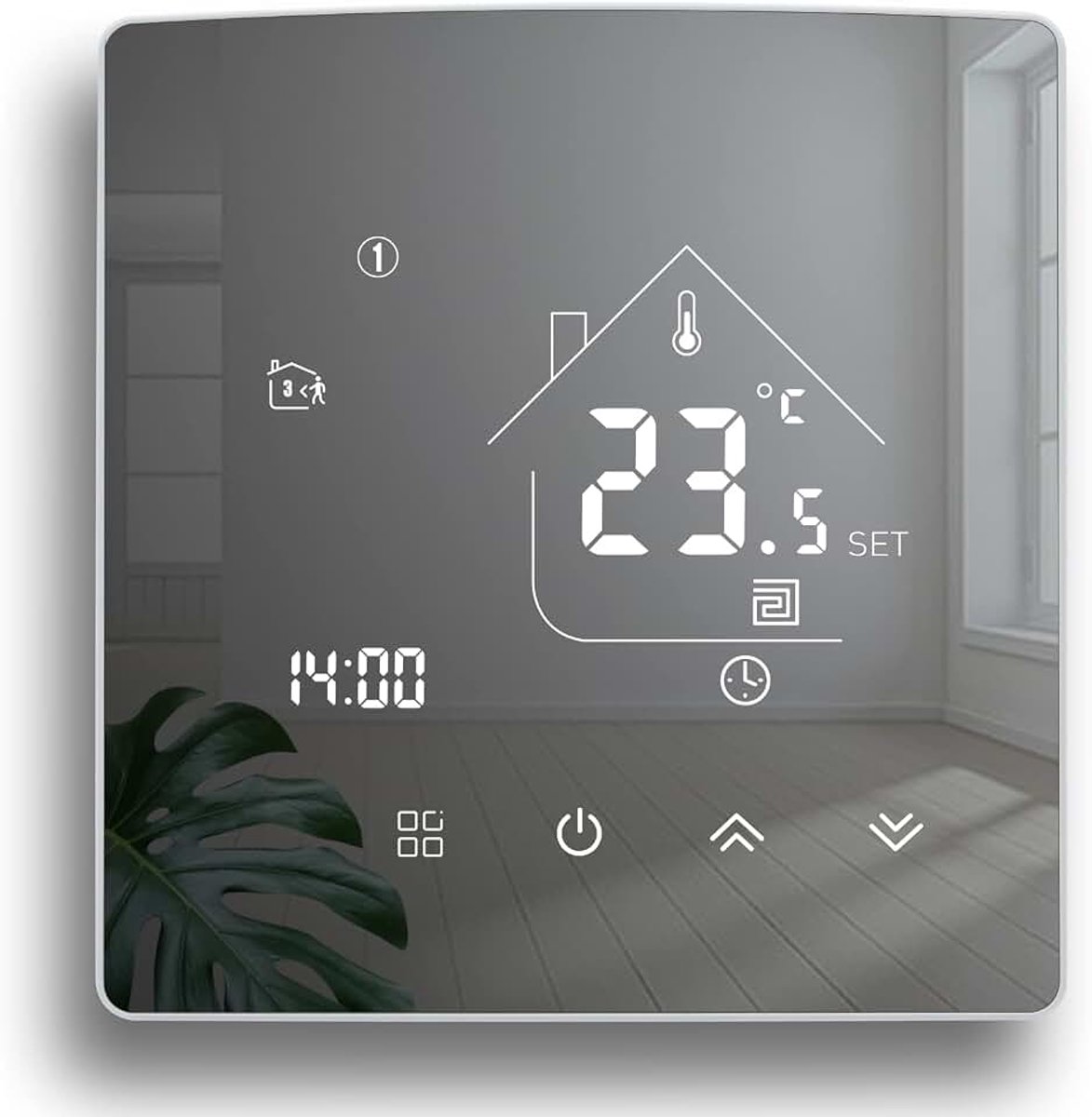 Verwarmingsthermostaat, Thermostaat Touchscreen Verwarmingsthermostaat Kamerthermostaat voor Waterverwarming Vloerverwarming 3A