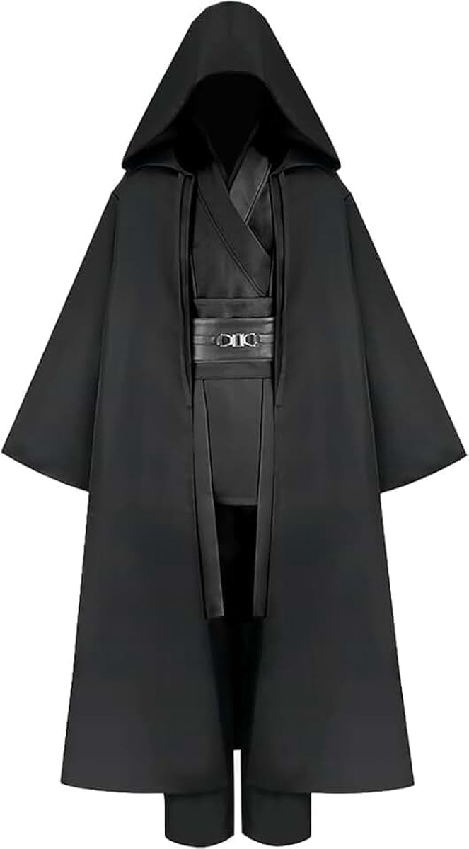 Jedi Tuniek Kostuum Hooded Robe Ridder Fancy Volledige Set Halloween Cosplay Maskerade Party Kostuum
