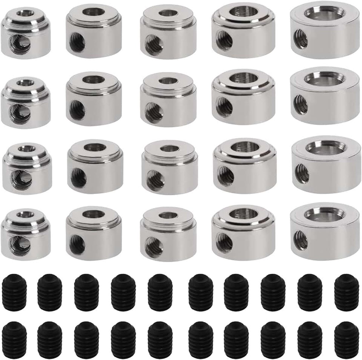 20 stks RC Vliegtuig Vliegtuig Landing Gear Wiel Stop Kraag Koper Plated M2 M2.5 M3 M4 M5 Landing Gear Stopper RC Vliegtuig Vervanging Accessoires