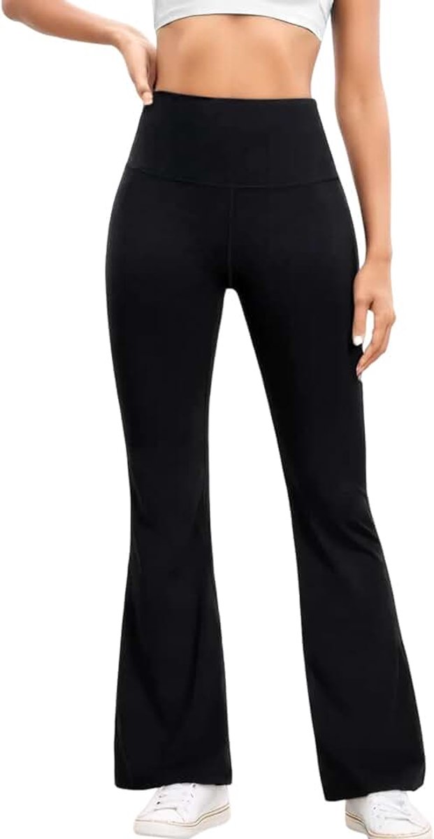 Elastisch, yogabroek, hoge taille, sportbroek, push-up, uitlopend, ondoorzichtig, casual, kantoor, danskleding