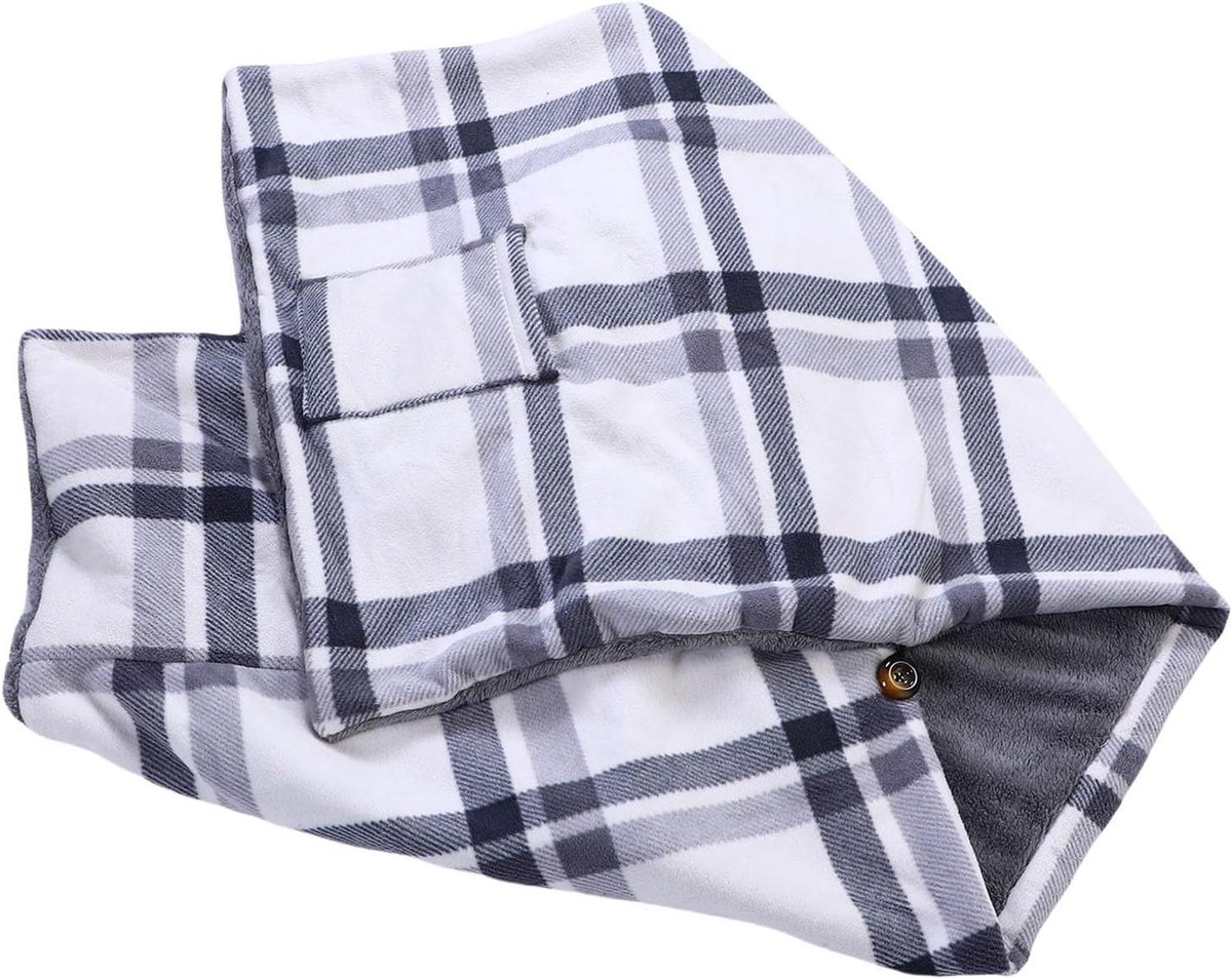 Verwarmde Deken Sjaal - Elektrische Plaid - Warm Blijven - Draagbaar Knopontwerp - 160x60 cm - Plaid
