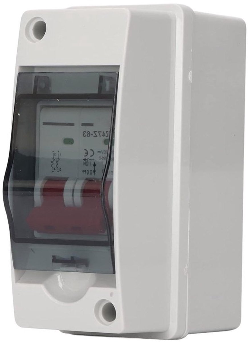 Mini-stroomonderbreker - Zonne-PV-systeemisolator - IP65 - DC-scheidingsschakelaar - Zonnepanelen - Rastersysteem - Geschikt voor PV Zonne-scheidingsschakelaar - 500V - 16A - Waterdichte - Fotovoltaïsche.