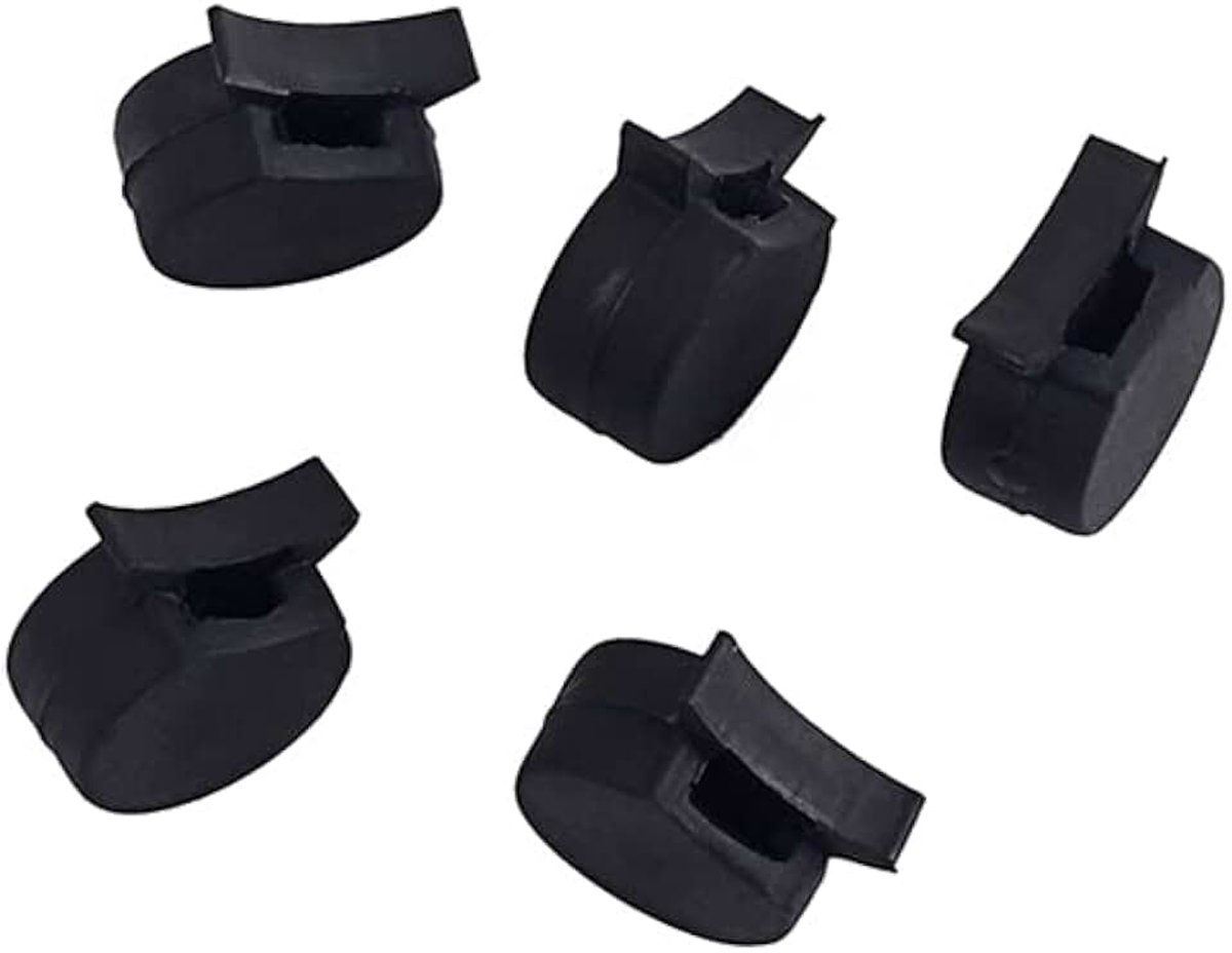 5 stuks duimsteunen van rubber, duimbeschermers voor klarinetten, geschikt voor de meeste klarinetten, muziekinstrumenten beschermingsaccessoires, zwart