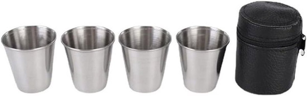 Kinderstoel - Veiligheid - Verstelbaar - Blauw - Eettafelstoel - Afneembaar dienblad - Geschikt voor peuters - Blauw model - 2 sets van 70 ml / 2,3 oz - Roestvrij staal shotglas espresso-shot bekers barbenodigdheden voor bar, thuis, buiten, etc.