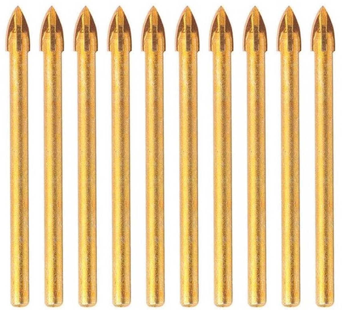 Boorset - Carbide - Tungsten - Glas en Tegel - Keramisch - Cross Speer Boor - Geschikt voor Boren - Diverse maten 5 Stuks/10 Stuks 4 mm-12 mm Carbide Boor Tungsten Tegel Glas Keramische Cross Speer Boor Boor 6mm 10 stuks.