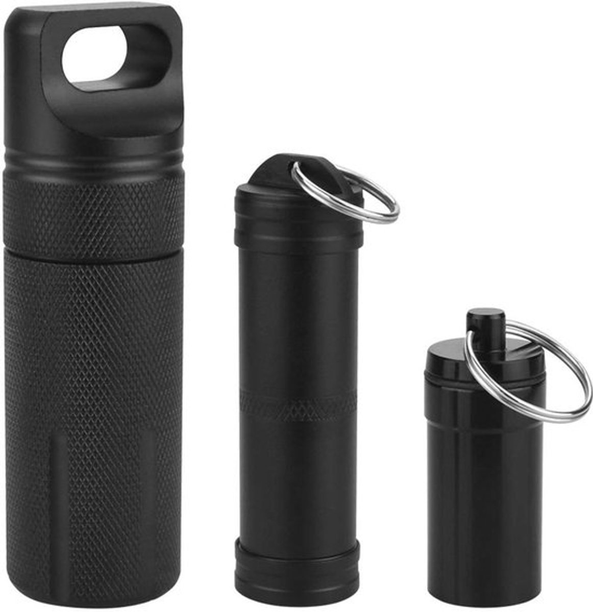 Pillendoos - Sleutelhanger - Waterdicht en compact - Mini-tablettendoosje - Ideaal voor medicijnen en accessoires - Handig voor onderweg