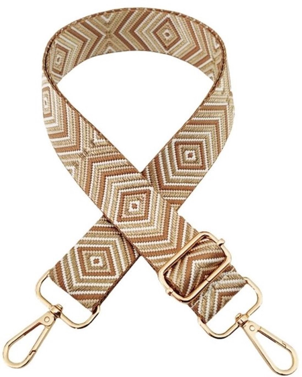 Schouderriem Verstelbaar 72-130 cm - Tassenriem 3,8 cm Breed - Accessoires voor Schoudertas - Gouden Gesp - Polyester Materiaal - Tasriem