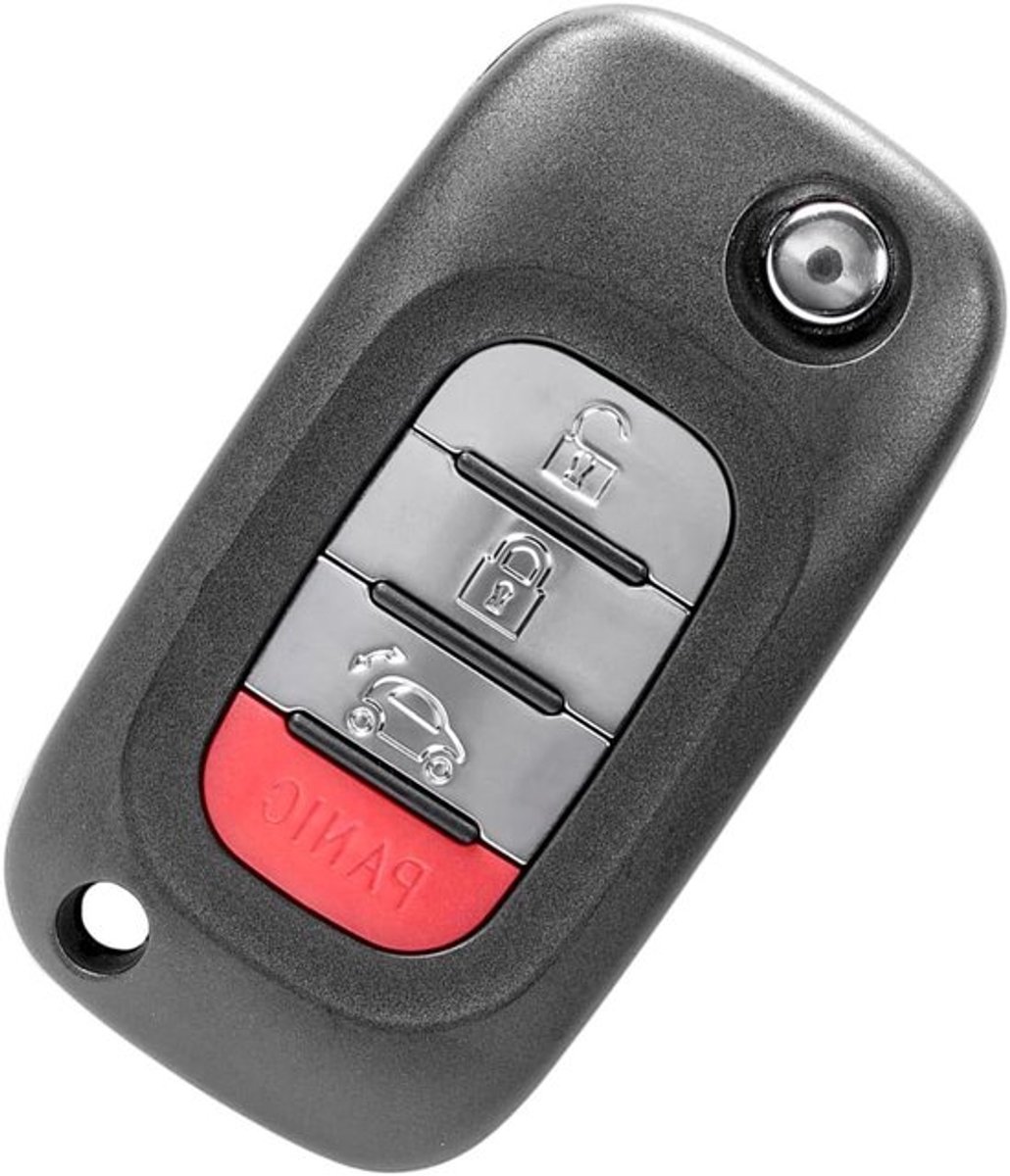 Auto Sleutelhanger - Afstandsbediening - Keyless Entry - Proximity Smart Fob - 4 Knop Flip - Geschikt voor Smart Forfour en Fortwo 2015-2017 - 433 MHz Chip