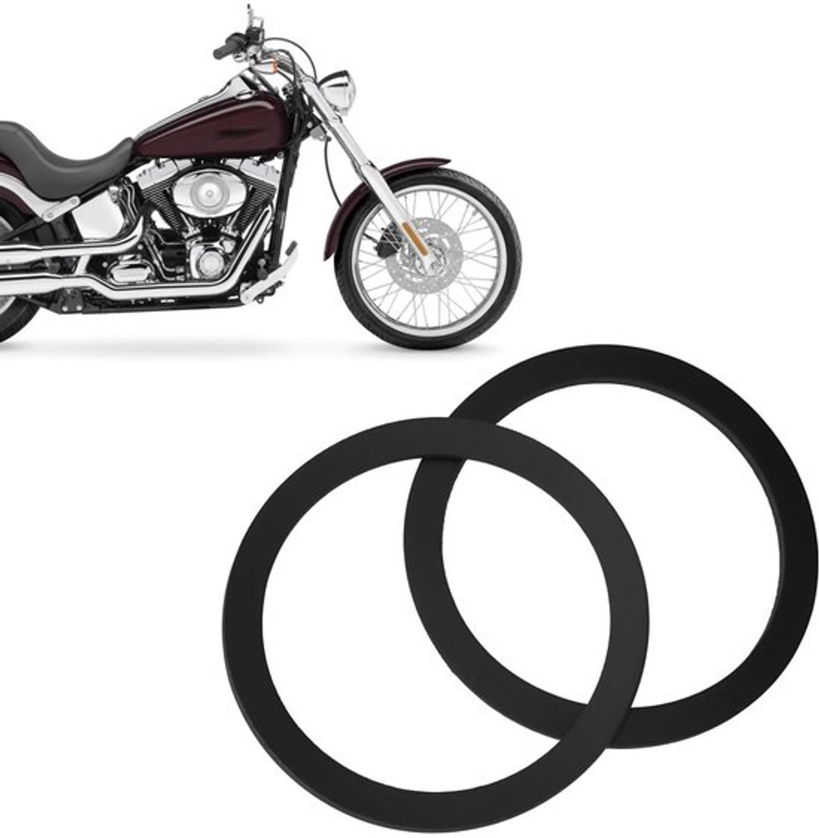 Tankdoppakking Set van 5 - Nitril Rubber - 56mm/46mm/2mm - Geschikt voor Motorfiets - Brandstofdicht - Duurzaam en Weerbestendig - Tankdop